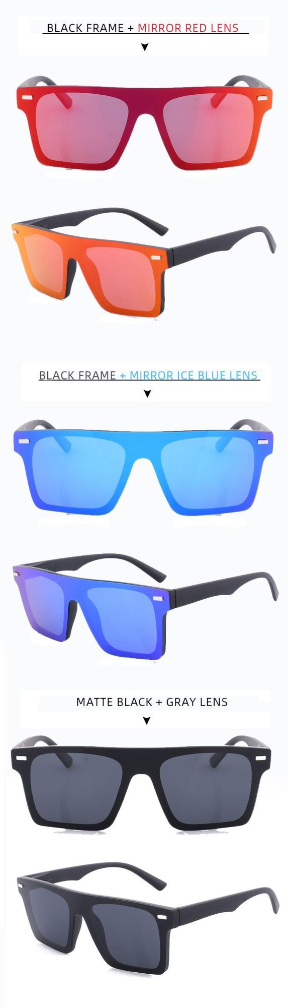 Customizable Logo UV400 Polarized Sunglasses Fashion Mens Cool Sun Glasses