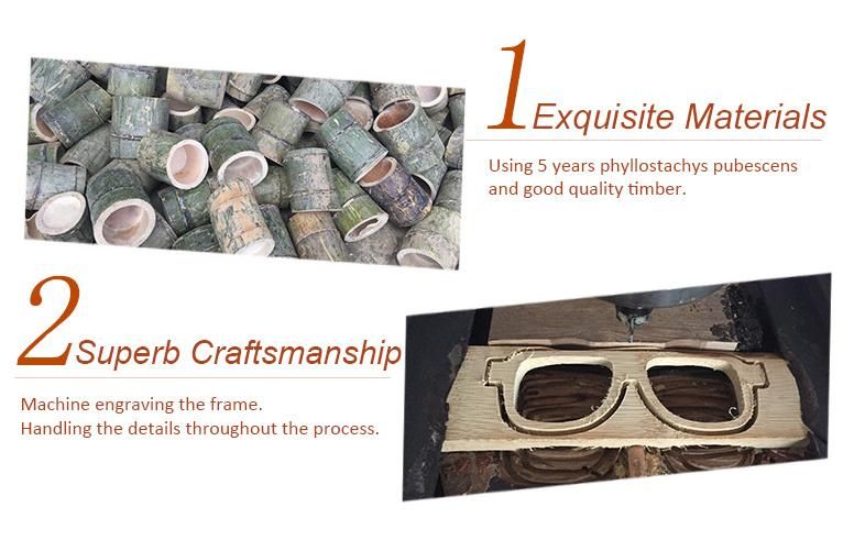 Eco-Friendly Nature Color Wooden Sunglasses