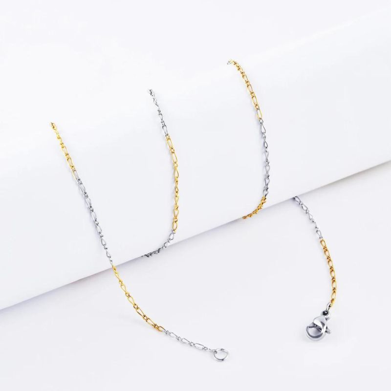 Stainless Steel Figaro Chain Long and Short for Fashion Pendant Necklace Bag Accessories Design