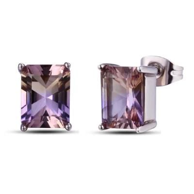 Fashion Silver Earring Clear Zircon Jewelry