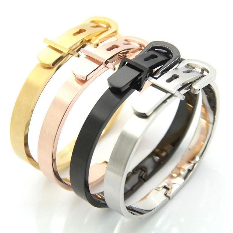 Fashion Stainless Steel Jewelry Belt Buckle Bracelet Bangle