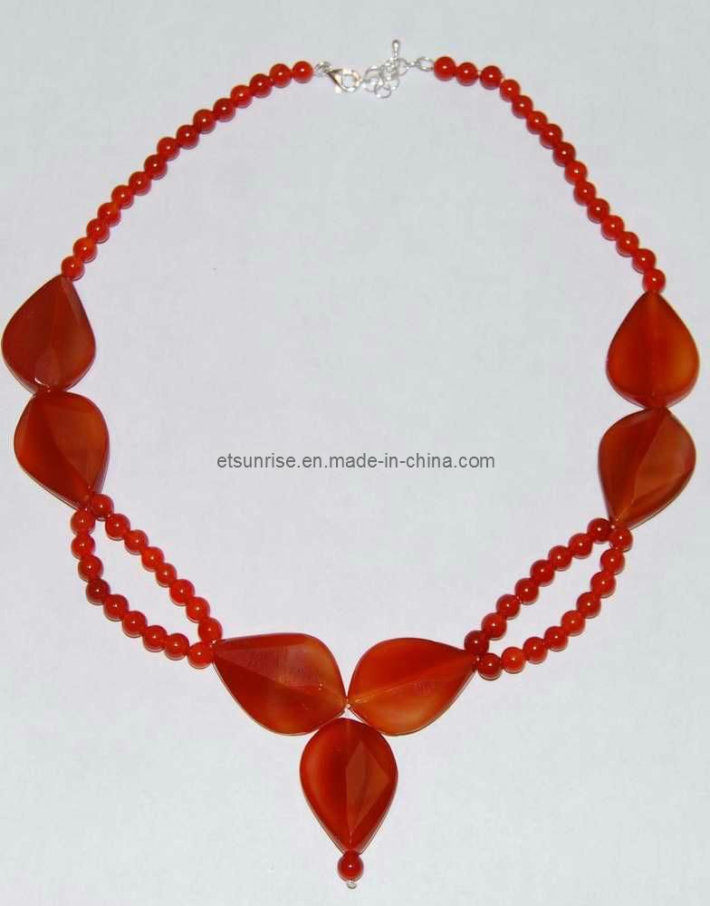 Semi Precious Stone Crystal Beaded Fashion Necklace