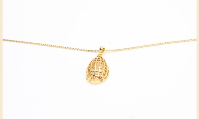 Hot Sale Gold Plated Fashion Jewellery Customize Copper/Stainless Steel Jewelry Round Pendant Necklace