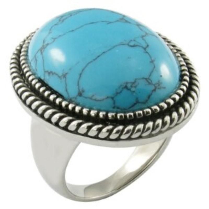 Fashion Jewelry Big Turquoise Finger Ring