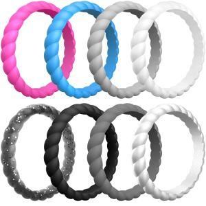 Explosive Twist Silicone Ring Wave Pattern Wedding Ring Female