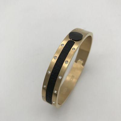 Sticky Skin Zirconia Bracelet Gold Plated Stainless Steel Indian Bangle Bracelets &amp; Bangles Jewelry Women