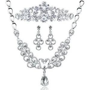 2015 Tiaras and Crowns Wedding Jewelry Set Bridal Necklace