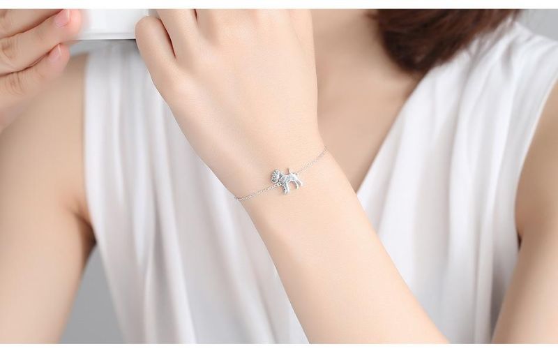 925 Sterling Silver Custom Charm Tennis Bracelet Jewelry for Women