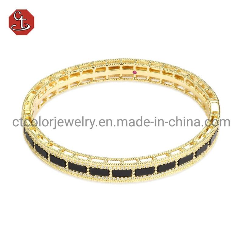 trending jewelry 2022 Open Evil eye Lapis small ball Bangle fashion jewellery free size 14k Gold plated Bracelet