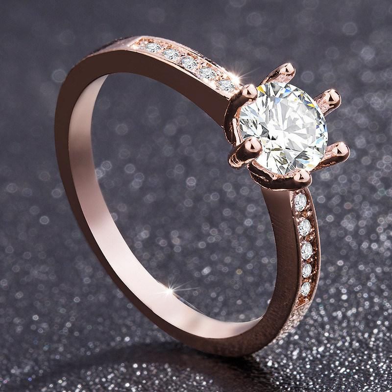 High Quality Zircon Engagement Rings Women Fashion Jewelry Wedding Ring