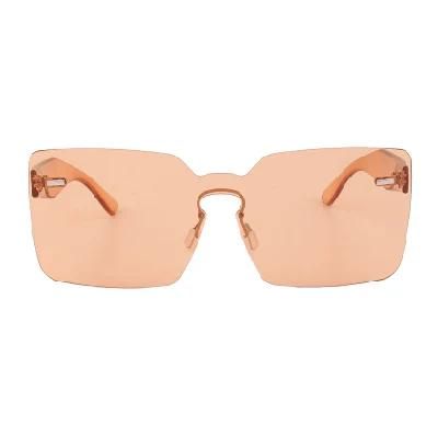 2018 Rectangle Shape Fashion Sunglasses with One Piece Lens