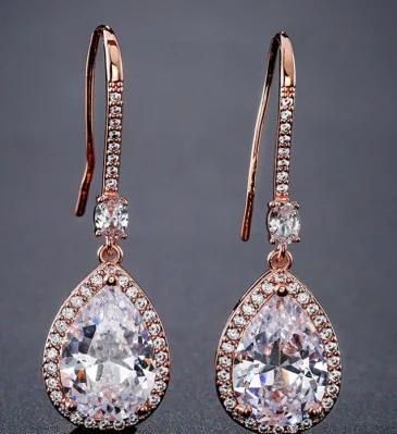 Wedding Zirconia Earring Jewelry, Bridal CZ Earring Jewelry, Bridesmaid Earring, Bridal Accessories