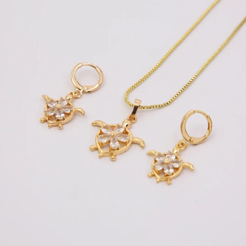 Necklace Chain 18K Gold Plated Fashion Jewelry Sets for Female