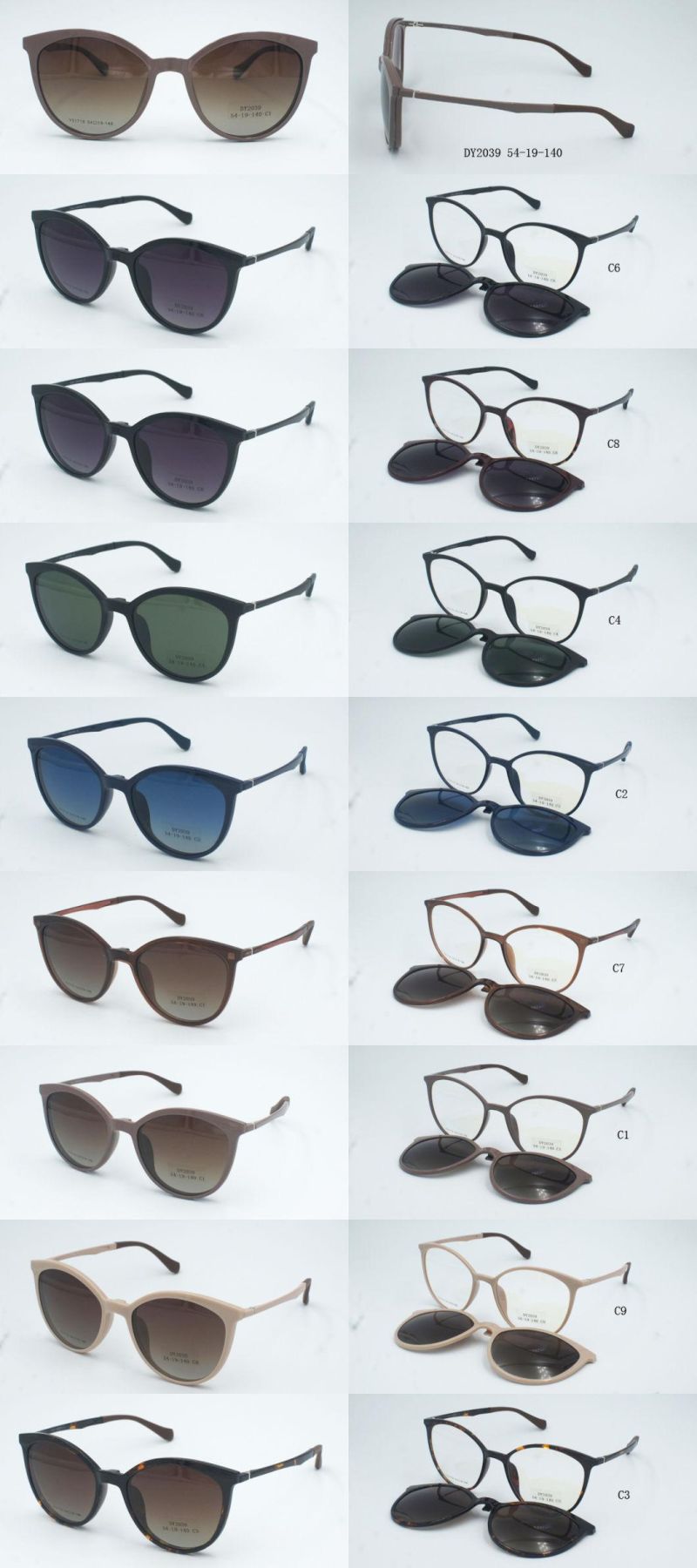 2020 New Model Magnetic Multicolor Lens Clip-on Frame Tortoiseshell Sunglasses Magnet for Men