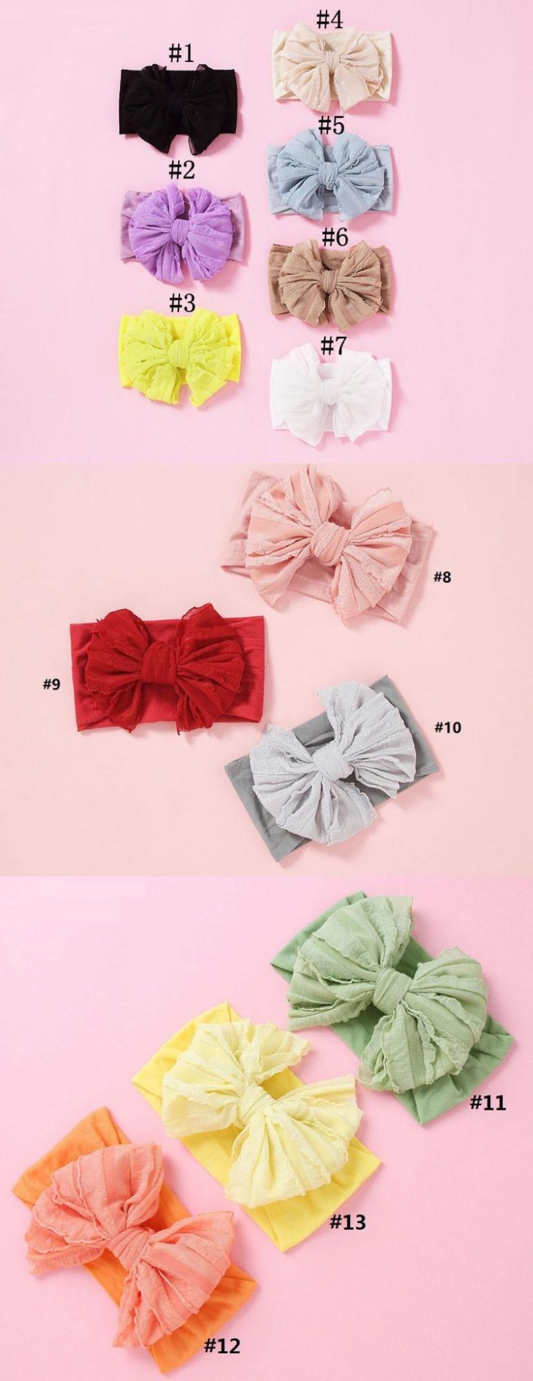 Cute Headband for Baby Girl Newborn Infant Toddler, Kids Hairband Bows Head Wrap Hair Accessory Ornaments, Baby Headband