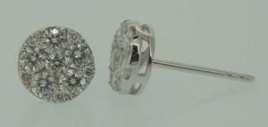 18k High End White Diamond Earring (BLE12)