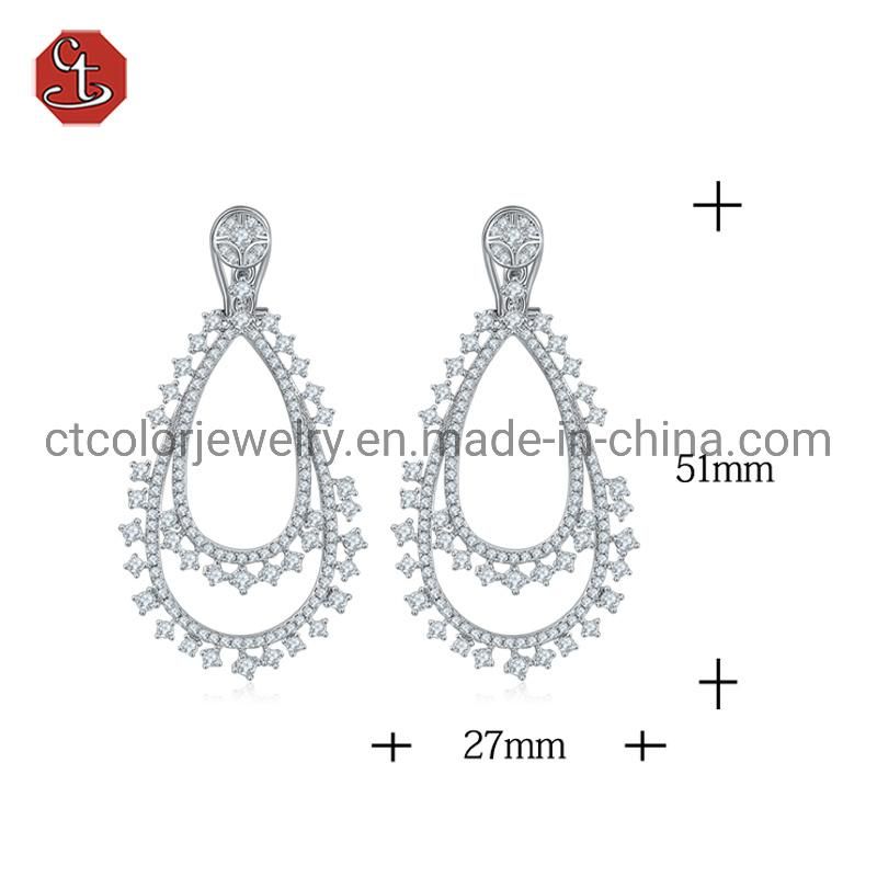 Trending jewelry 2021 fashion women′s drop 925 silver Earrings