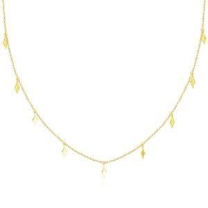 Latest Trendy Charm Necklaces S925 Sterling Silver Choker Necklace Gold Plated Jewelry