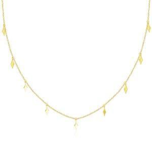 Latest Trendy Charm Necklaces S925 Sterling Silver Choker Necklace Gold Plated Jewelry