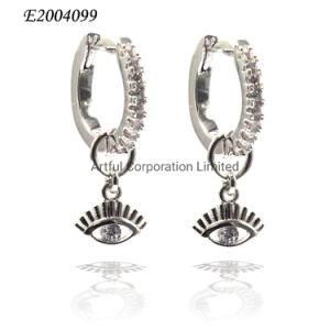 High Quality/ New Fashion Jewelry /Rhodium Plated /Brass Silver Factory Earring/