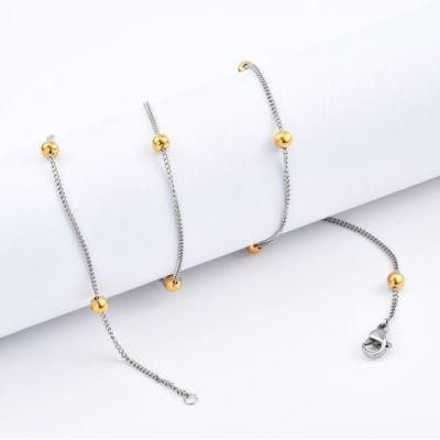 Manufacturer Wholesales Fashion Accessories Necklace Curb Chain with Ball for Jewelry Craft Glasses Design