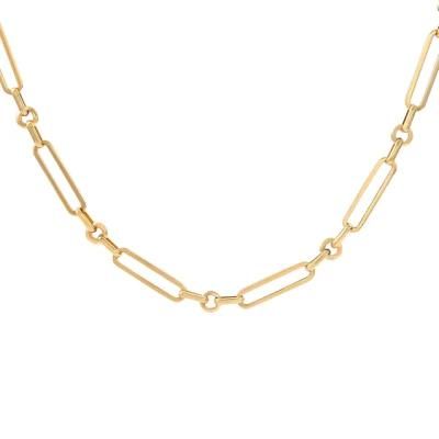 New Fashion Jewellery Elegant Gold Plated 316L Stainless Steel Necklace (Chains for Handmade Jewelry Design)