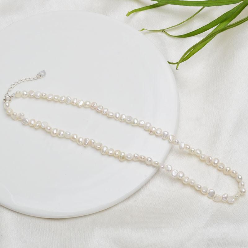 Fashion Chain Pearl Necklace for Women Baroque Pearl Necklaces