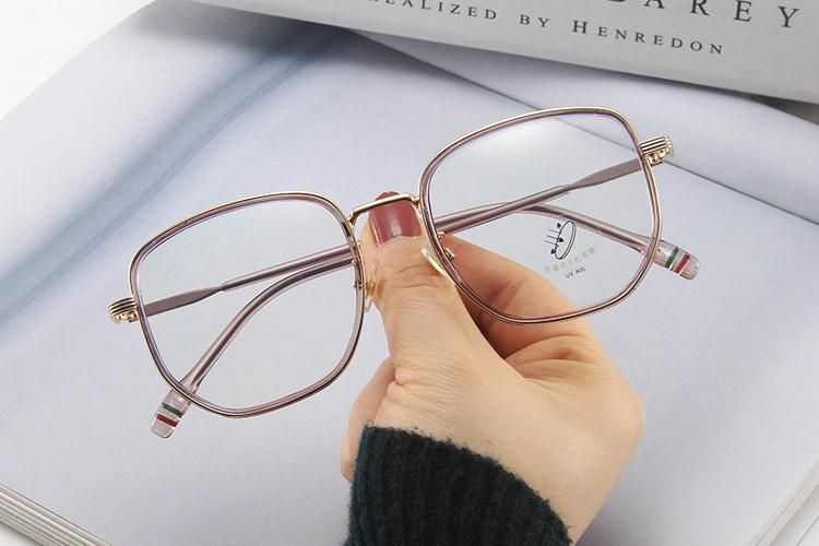 New Fashion Net Red Glasses Frame Candy Color Retro Anti-Blue Glasses Female Small Face Flat Glasses