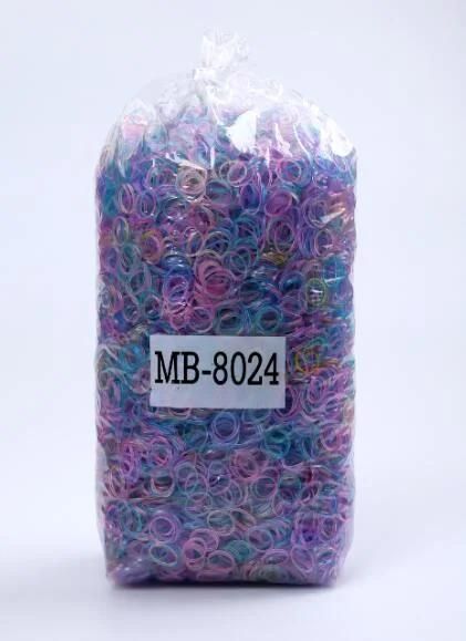 TPU Plastic Hairs Ornaments Packing Disposable Natural Rubber Bands