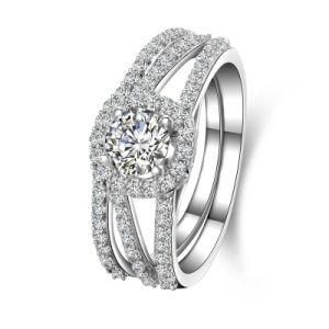 Fashion Jewelry Silver Wax Setting Bridal Ring