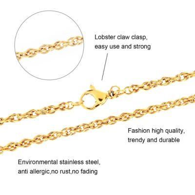 Wholesale New Fashion Jewellery Stainless Steel Double Layered Cable Chain Bracelet Necklace
