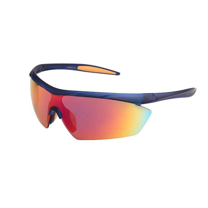 Fashion Trendy Half Rim Sports Sunglasses for Cycling, Running