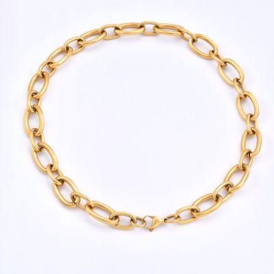 Fashionable Necklace Funcky Gold Plated Stainless Steel Non Fade Non Tarnished Jewelry