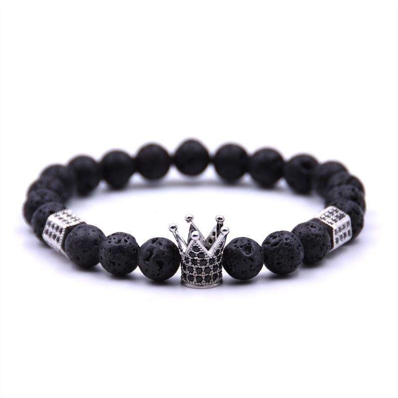 Zircon Crown Promotion Gift Men Beads Bracelet