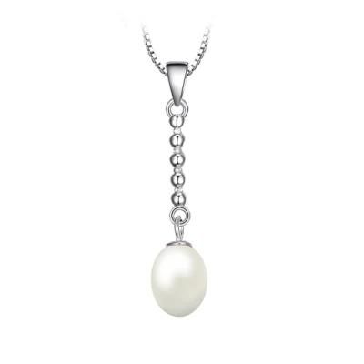 Fashion Jewelry White Freshwater Pearl Pendant Cultured for Women 925 Sterling Silver Jewelry