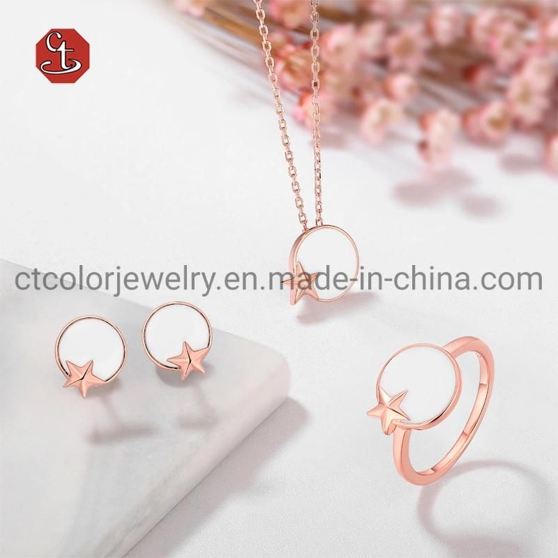 925 Sterling Silver 18k Gold Plated Red Enamel Heart Ear Stud Earrings for Fashion Jewelry Jewellery