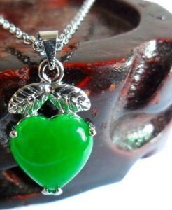 The Malay Jade Small Heart Charm Pendant Necklace (X100)
