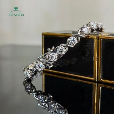 Tembo 0.50ctw Vvs-Vs/Ef Color Lab Grown Diamonds Stud 14kt Yellow Gold Diamond Bracelet