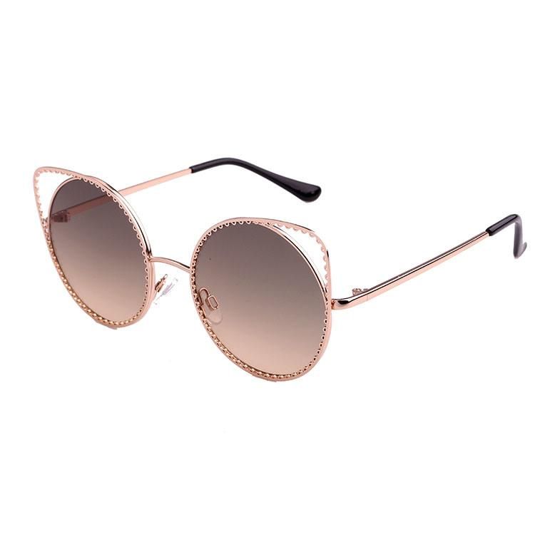 2019 Designer Directly Fashionable Cat Eye Metal Sunglasses