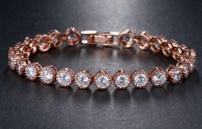 Tennis Bracelet Women Cubic Zirconia Wedding Bridal Jewelry, Fashion CZ Bracelet