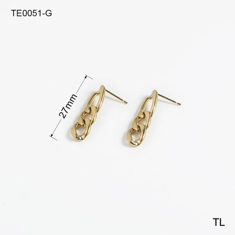 Manufacturer Custom High Quality Fashion jewellery 2022 New Arrivals 18K/14K Gold Jewelry Wholesale Link Chain Earrings
