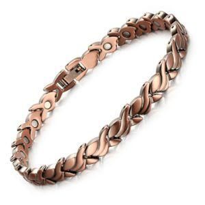 Ladies Solid Thick Copper Links Chain Magnetic Bracelets for Sale
