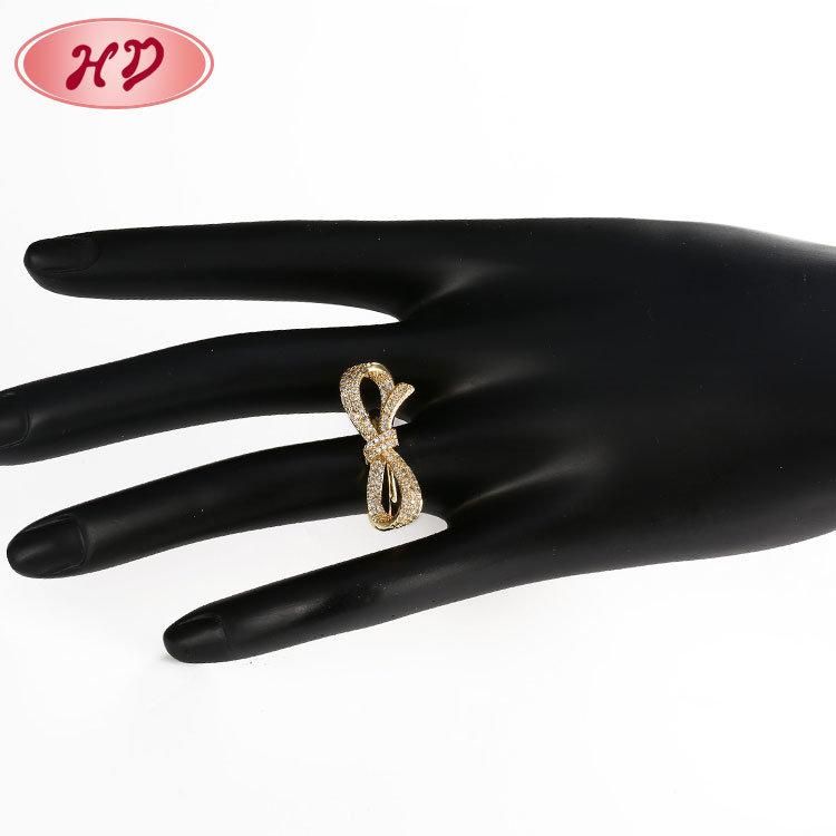 2020 Fashion Popular Gold Plated Wedding Rings with Zircon for Women
