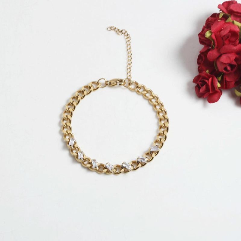 Manufacturer Custom Stainless Steel Jewelry 24K Gold Plated Jewelry Women Fashion Bracelet