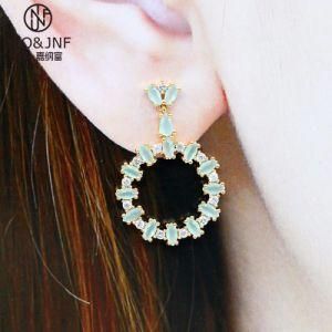 2019 Newest Design Earring Silver or Brass Gold Platting Fusion Stone Fashion Eardrop Charming Earrings Jewelry