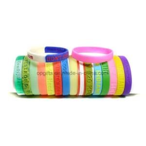 Promotional Glow in Dark Printed Silicone/Silicon Wrist Band