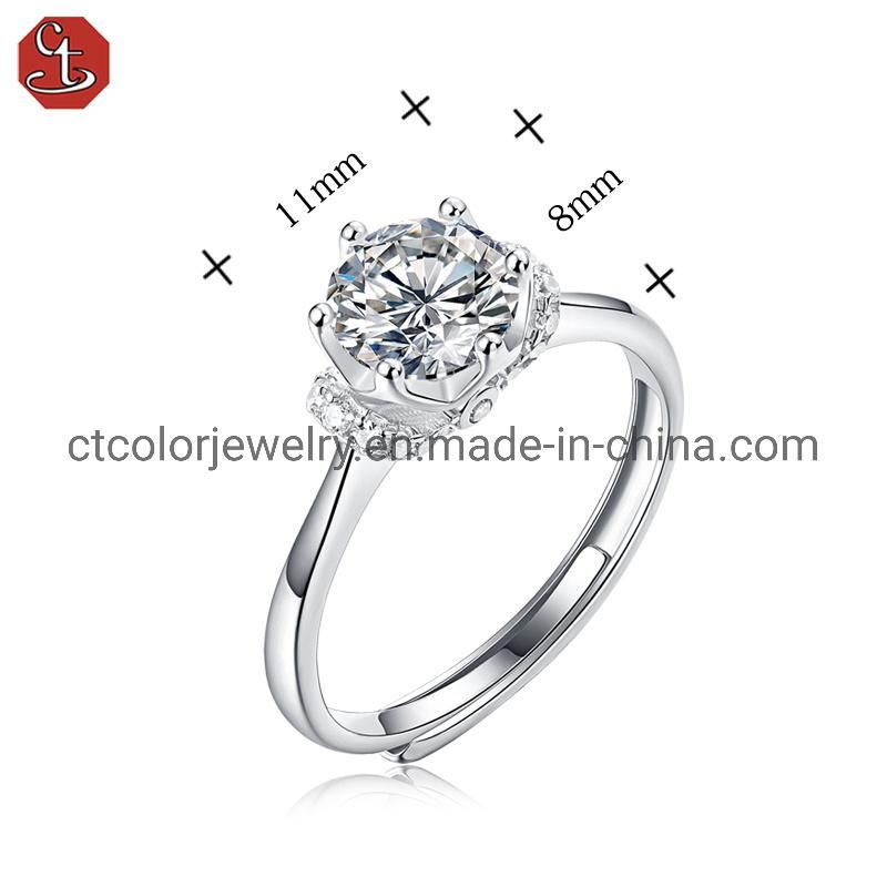 Luxury Women Moissanite Diamond Ring 925 Sterling Silver Fashion Jewelry Wedding