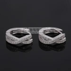 925 Sterling Silver Fashion Pave Setting Earring