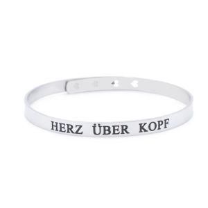 &#160; Fashion Letter Adjustable Custom stainless Steel Women &#160; Bracelet