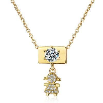 2020 Best Selling CZ 18K Solid Gold Pendant Necklace Sets Chain Jewelry